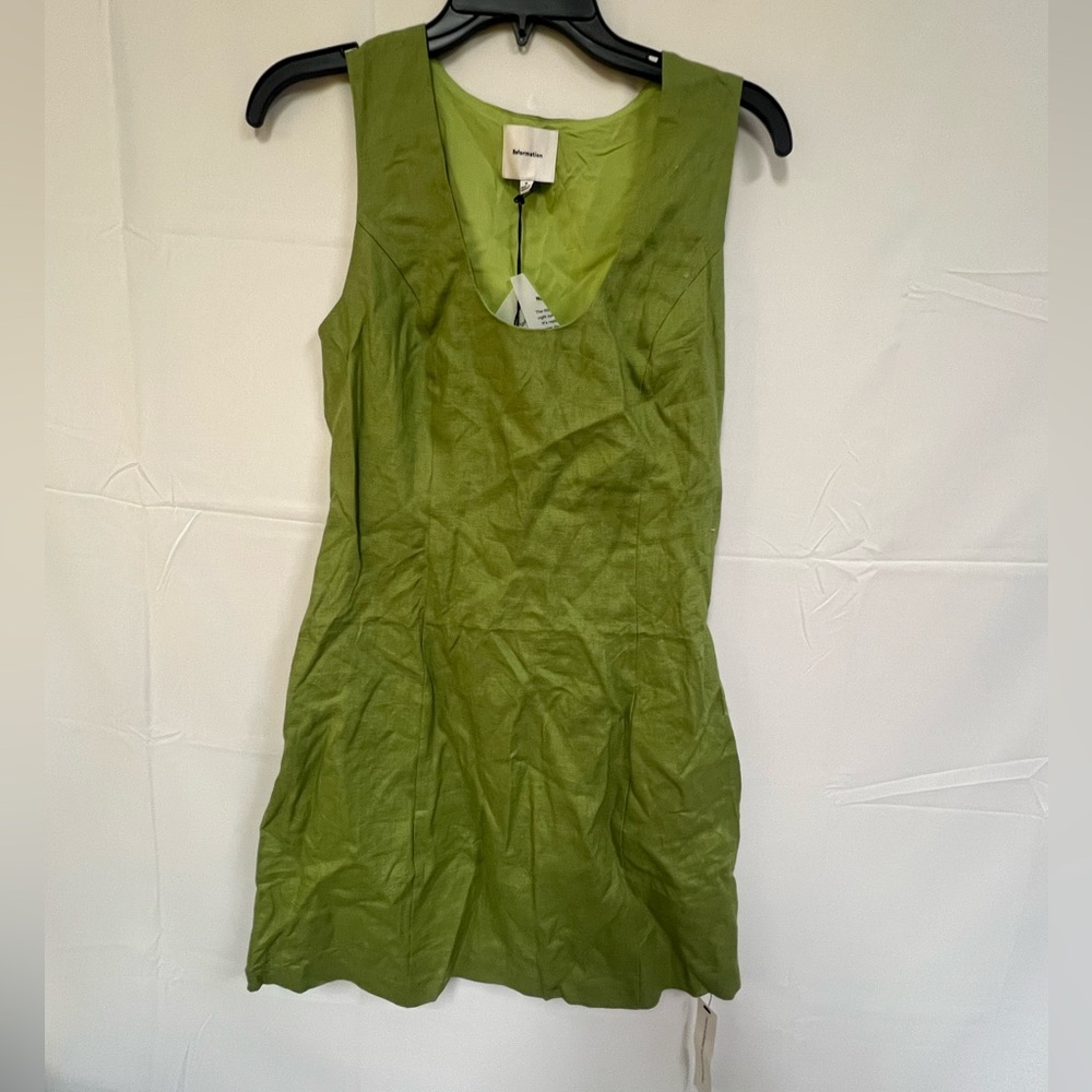 Reformation Olive Green Mini Dress